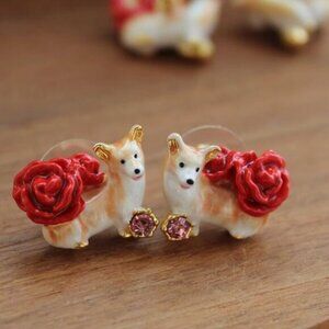Les NEREIDES corgi earrings